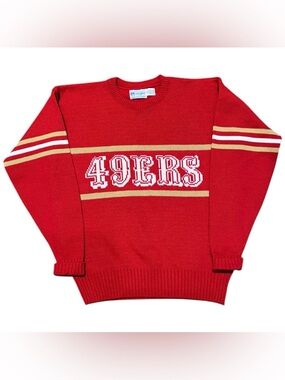 Vintage Authentic NFL Cliff Engle 49ers Wool Blend Knit Sweater Adult Sz Large